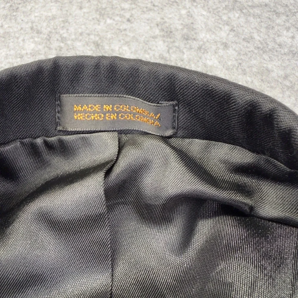 Stafford Blazer Men 42R Black Excellent Worsted Wool 2-Button Sport Coat